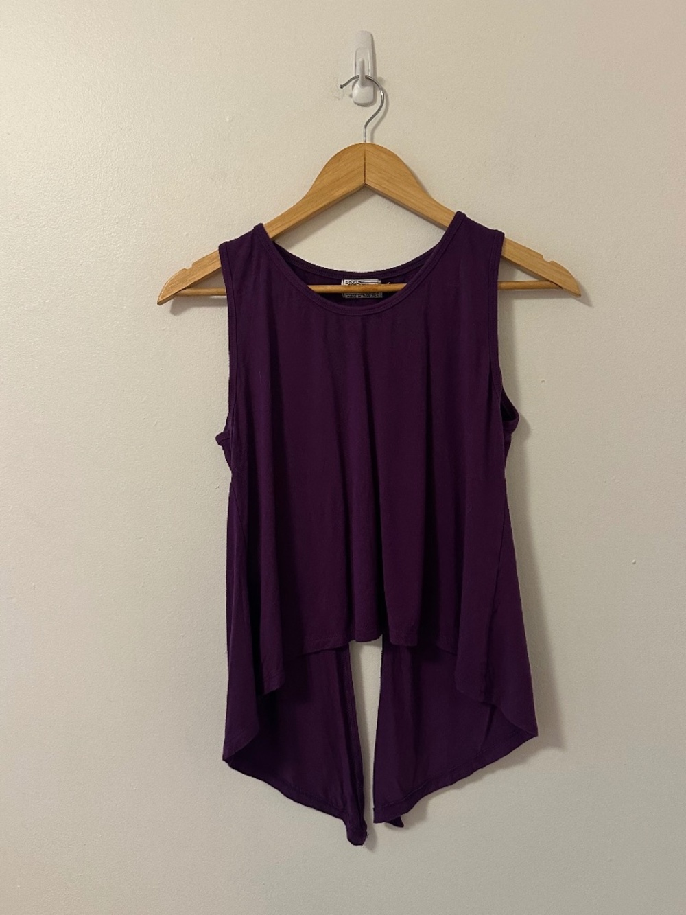 Mexicali Blues Tie Back Tank Top in Eggplant Purple | Size S/M